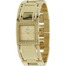 Ladies Guess Crystal Gold Bracelet Watch U12001l1