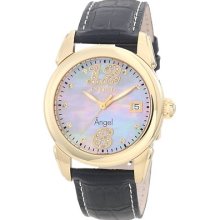 Ladies Invicta 0772 Angel Diamond Accented White Mother-of-pearl Dial Watch