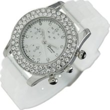 Ladies Or Girls Geneva Silicone Watch Gl89ws