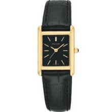 Ladies Pulsar Dress Watch W/ Rectangle Black Face