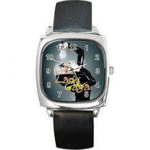 Lady Gaga Unisex Silver-Tone Square Metal Watch 19