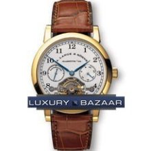 Lange Tourbillon Pour le Merite (18K YG / White / Leather)