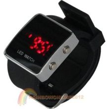 Led Display Sport Black Squarel Digital Wrist Watch R1bo