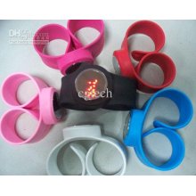 Led Silicone Slap Snap Papa Digital Watch Watches