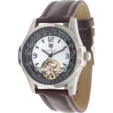 Lip Style Men's Automatic Brown Leather Strap Watch 1029922