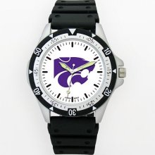 Logoart Kansas State Wildcats Silver Tone Resin Watch - Ksu135