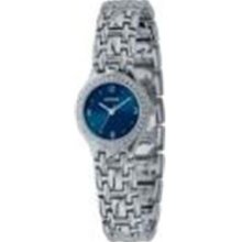 Lorus Lr0221 Silver Stainless Steel Crystal Blue Dial Women's Watch