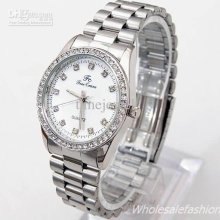 Lots Buy Men Lady Wristwatches Crystal Embed Quartz Stainless Steel