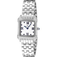 Lucien Piccard Women's 27102wh Fenice Diamond Accented Stainless Steel Watch