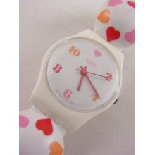 Lw133 Swatch 2004 So Cute Ladies White Loves Authentic