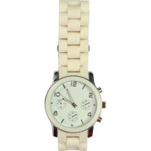 Man Woman Fashion Michael Kors Digital Watch With Chronograph White