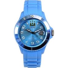 Manchester City Analogue Sky Blue Silicone Strap Unisex Watch Ga2910-40