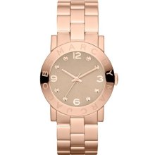 MARC by Marc Jacobs 'Amy' Crystal Bracelet Watch Rose Gold/ Wheat