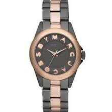 Marc Jacobs Mbm3114 Grey And Rose Gold Plated Bubble Watch