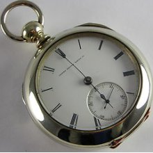 Marion United States 18s Key Wind Pocket Watch, Rare Private Plate And 15 Jewels