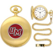 Massachusetts Amherst Minutemen UMass Gold Pocket Watch