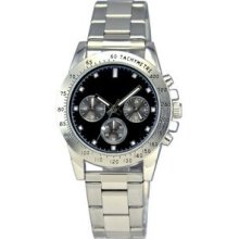 Matsuda Unisex Tachymeter 2 Watch W/ Stainless Steel Band