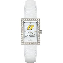 Matt Kenseth Officially Licensed NASCAR Watch with White Leather Strap