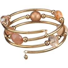 Maurices Champagne Bead Coil Bracelet Champagne