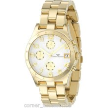 Mbm3039 Marc By Marc Jacobs Ladies Gold Band White Dial Chrono Watch