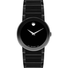 Men Movado 606307 Sapphire Black Anodized Stainless Steel Sapphir ...