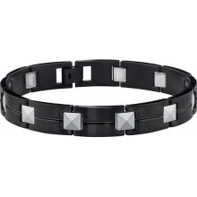 Men s Black Stainless Steel & Tungsten Bracelet at JCPenney