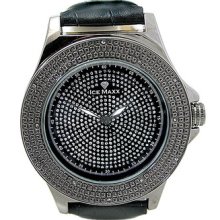 Mens Black Diamond Watch Black Dial Ice Out Warranty Gunmetal Hip Hop Dress