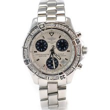 Men's Breitling Colt Chronograph A73350 Diamond Stainless Steel Watch