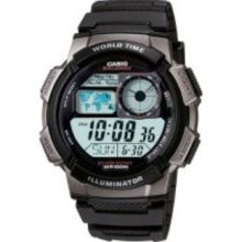 mens CASIO AE1000W-1BVCFCasio Digital Sport Watch Black resin strap