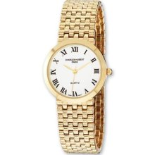 Mens Charles Hubert Satin Gold-plated Stainless Steel 32mm Watch ...