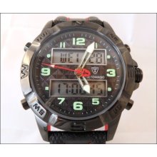 Mens Detomaso Digital Analogue Dt1047-b Multi-function Chrono Fashion Watch