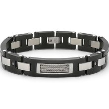 Men's Diamond-Accent Bracelet Stainless at JCPenney