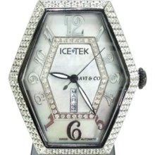 Mens Diamond Black IP Magnum Deluxe XXL Avi&Co Ice Tek Watch 7.50ct