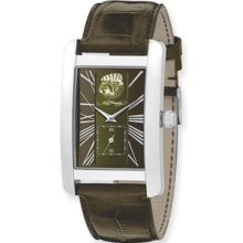 Mens Ed Hardy 1st Class Green & Brown Dial