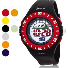 Men's Multi-Functional And Chronograph Digital PU Automatic Casual Watches (Assorted Color)