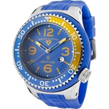 Men's Neptune Bright Blue Dial Bright Blue Silicone ...