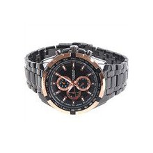 mens new Curren coppertone and black quartz dress watch