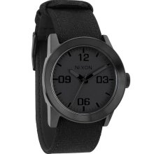 Men's Nixon The Private Watch in All Black