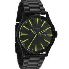 Men's Nixon The Sentry SS Watch in All Black/Lum