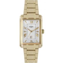 Mens Rotary Watch Gold Plated Date Display Wrist Watch Gb02805/06