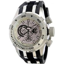 Men's Stainless Steel Bolt Diver Chronograph Gray Dial Black Rubber Strap