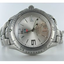 Mens Tag Heuer Professional Link 40mm Large Case Silver Dial Gents