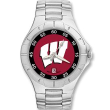 Mens University Of Wisconsin Watch - Stainless Steel Pro II Sport