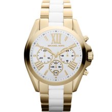 Michael Kors Mid-Size Two-Tone Bradshaw Chronograph Watch