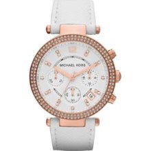 Michael Kors Parker Chronograph Leather Ladies Watch MK2281