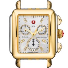 MICHELE 'Deco' Diamond Dial Two Tone Watch Case