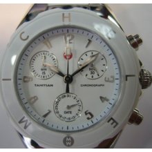 Michele Tahitian Women's Watch Chrono White Rubber Original Edition