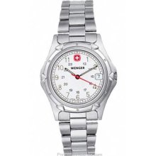 Midsize Standard Issue by Wenger - White Dial - Stainless Steel - Date 70109