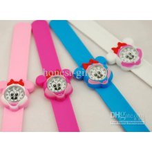 Minnie Rubber Silicone Children Kids Papa Quartz Watch Digital Remov