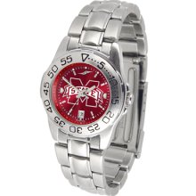 Mississippi State Bulldogs Sport Steel Band AnoChrome-Ladies Watch